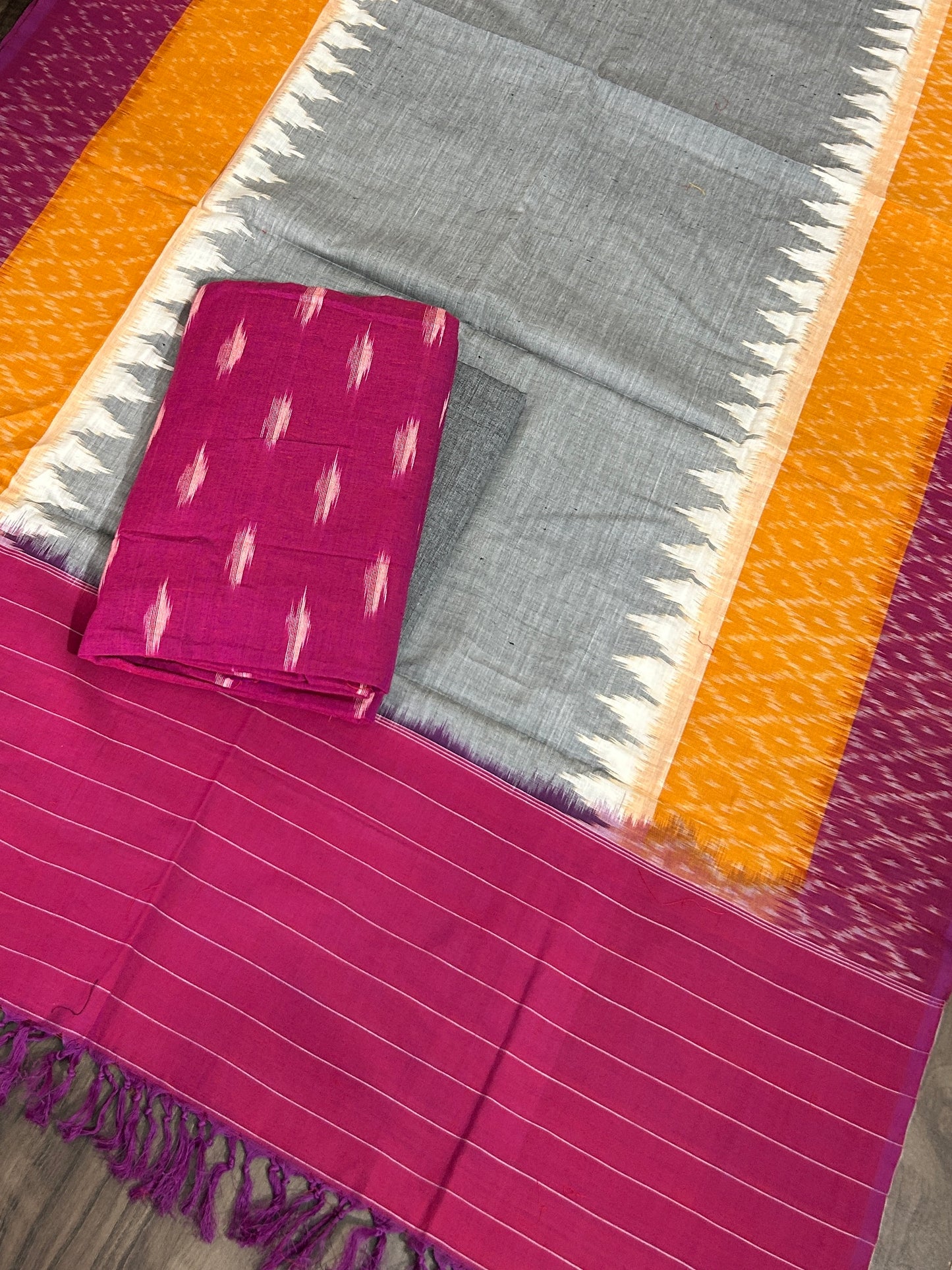Duble Ikat Cotton Dress Material