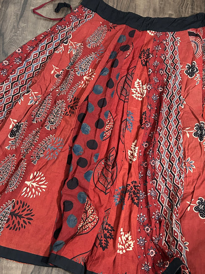 Ajrakh Cotton Skirt