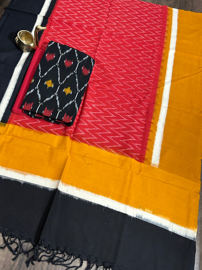 Double Ikat Cotton Dress Material