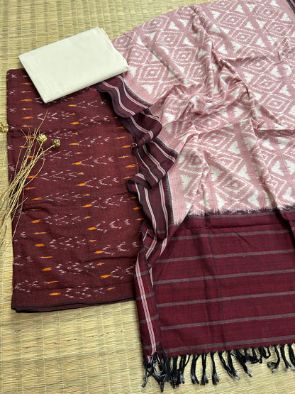 Double Ikat Cotton Dress Material