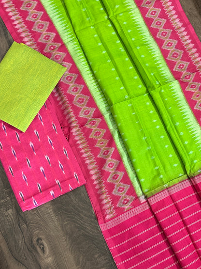 Double Ikat Cotton Dress Material