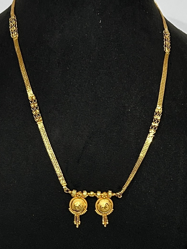 Mangalsutra in Gold Polish