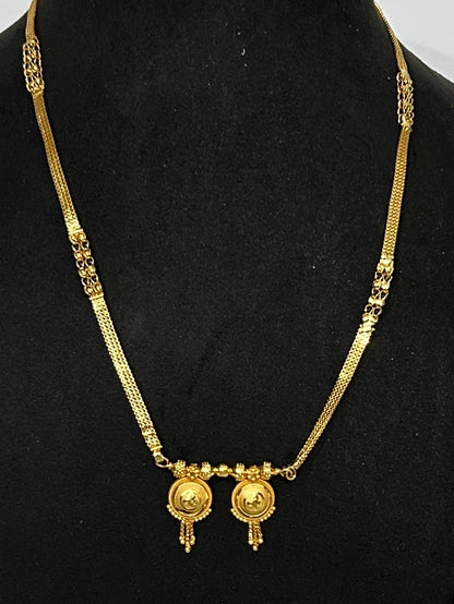 Mangalsutra in Gold Polish