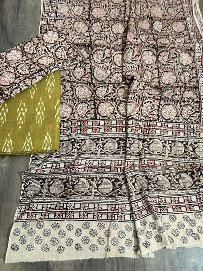 Ikat Kalamkari Cotton Dress Material
