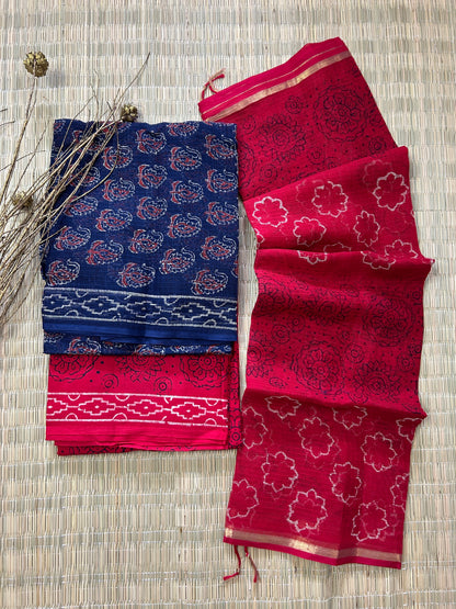 Hand BlockPrint Kota Doriya Dress Material