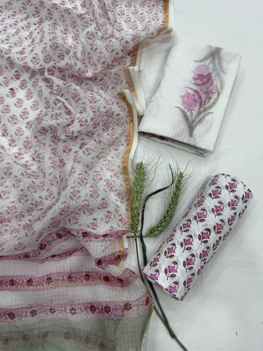 Hand BlockPrint Kota Doriya Dress Material