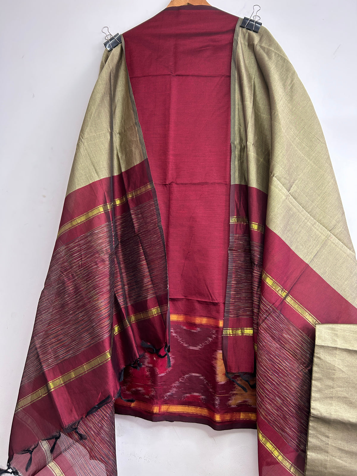 2.Ikat Silk Cotton Dress Material