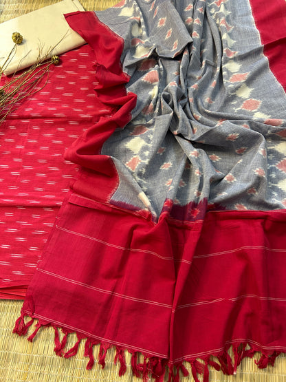 Double Ikat Cotton Dress Material