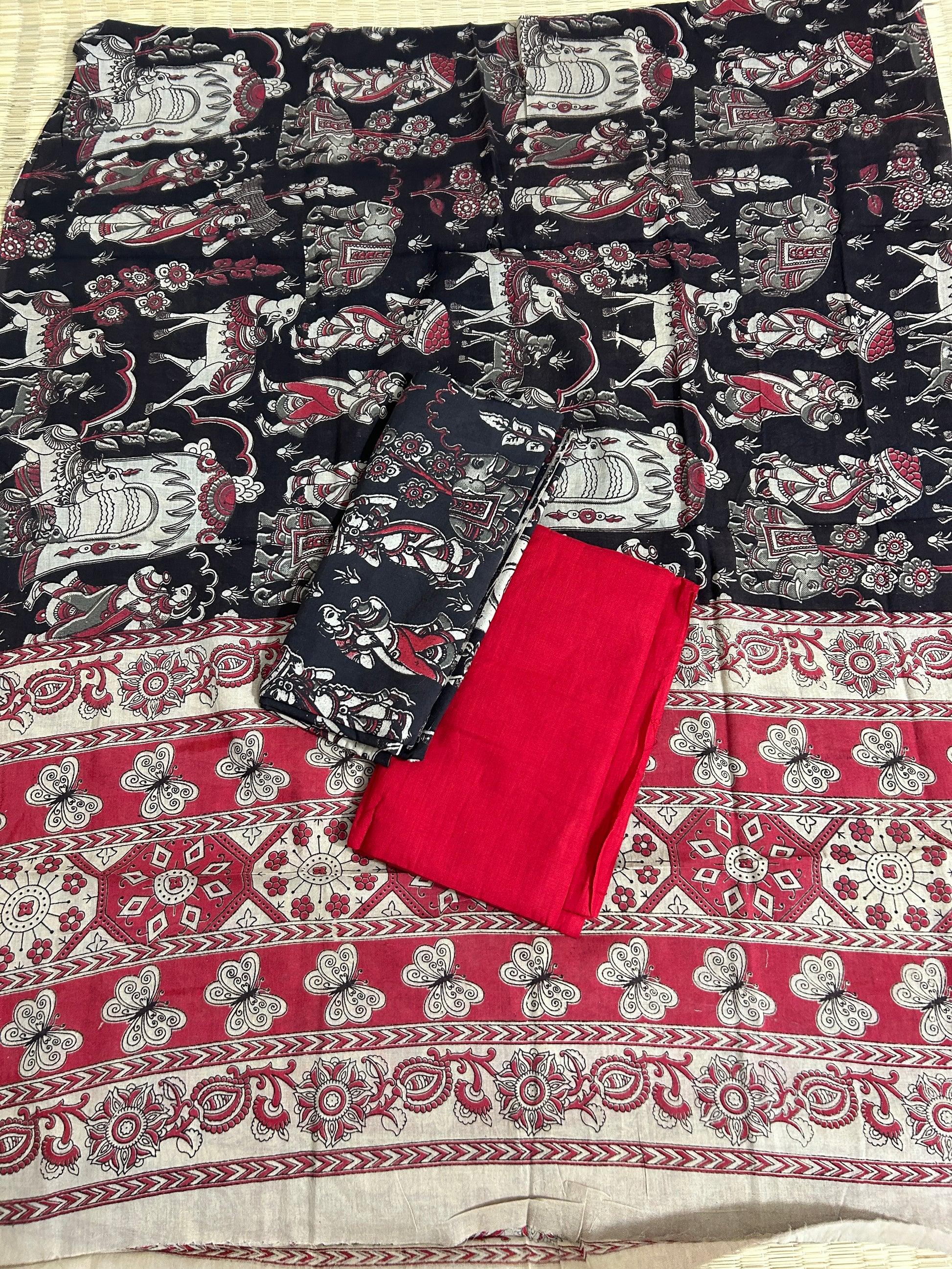 Kalamkari Cotton Dress Material