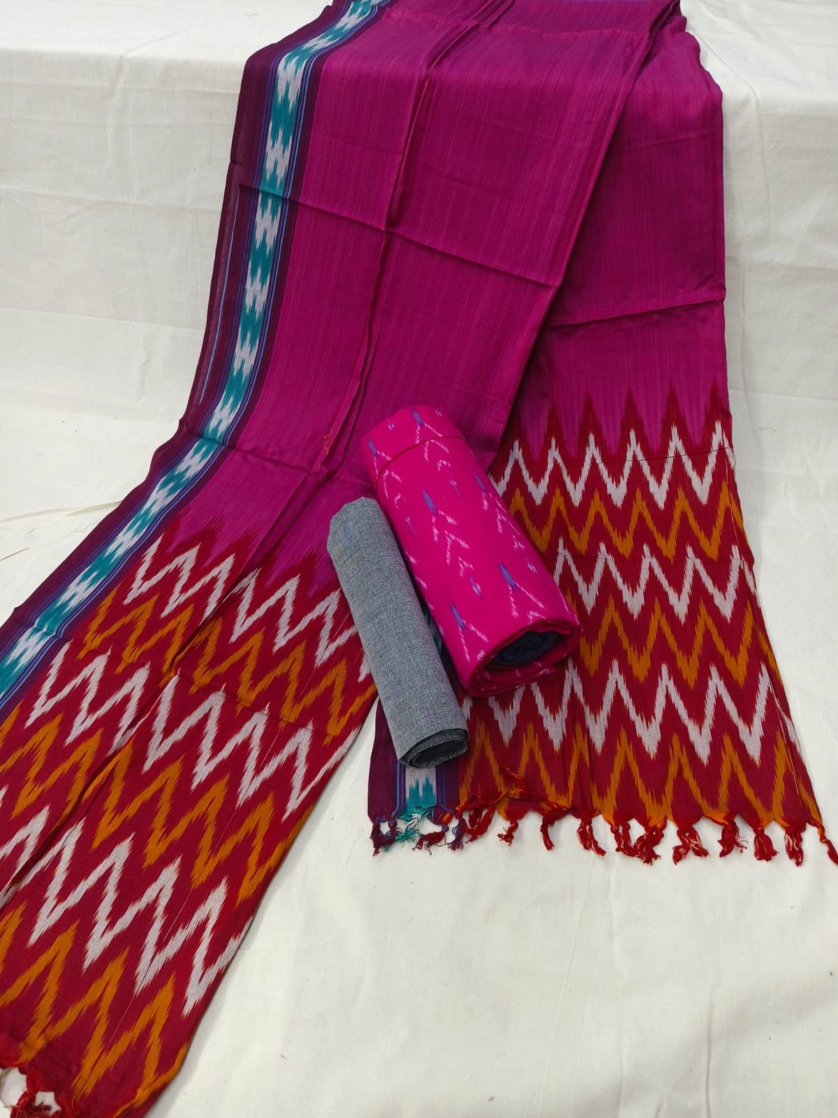 Ikat Cotton Dress Material