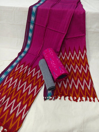 Ikat Cotton Dress Material
