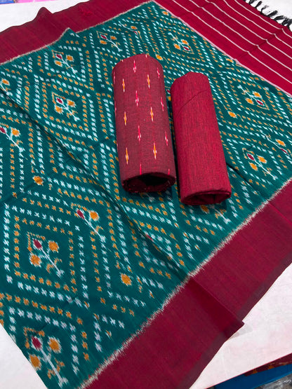 Double Ikat Cotton Dress Material
