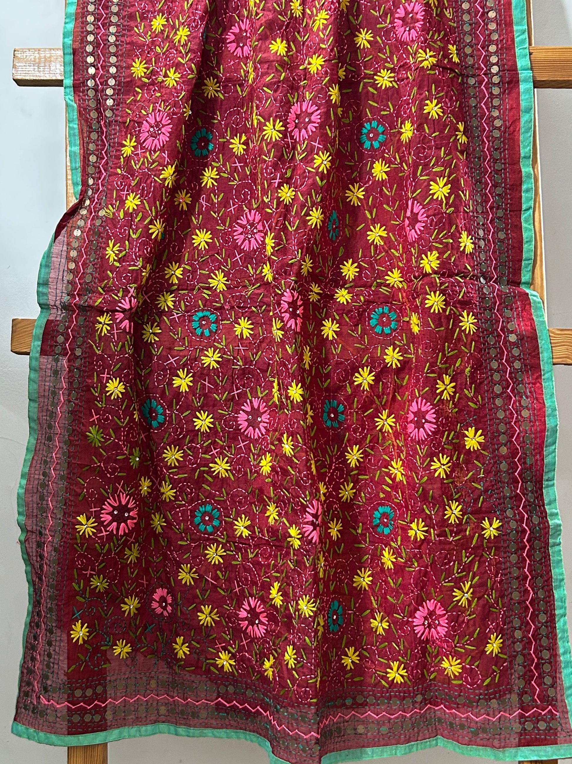 Phulkari Chanderi Dupatta