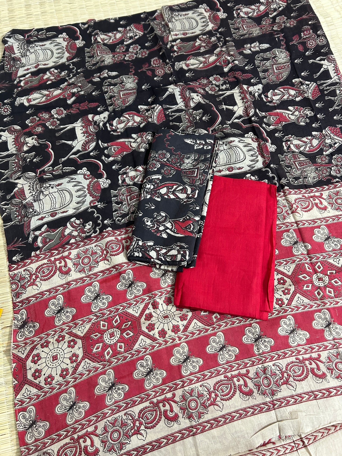 Kalamkari Cotton Dress Material