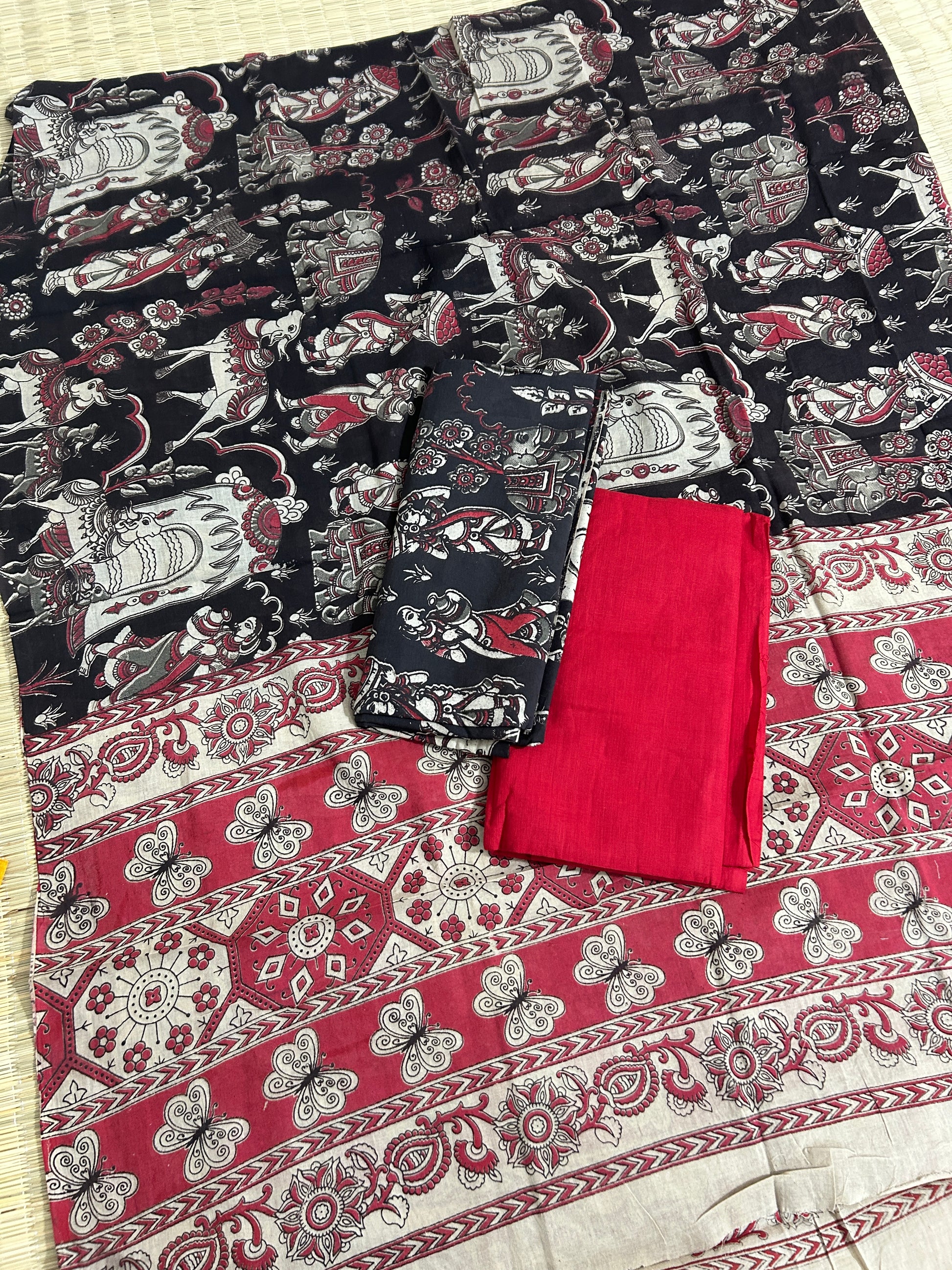 Kalamkari Cotton Dress Material