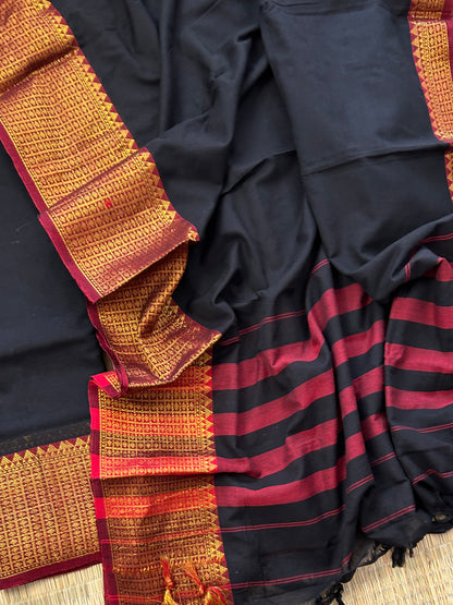 Narayanpet Cotton Dress Material with Zari Border