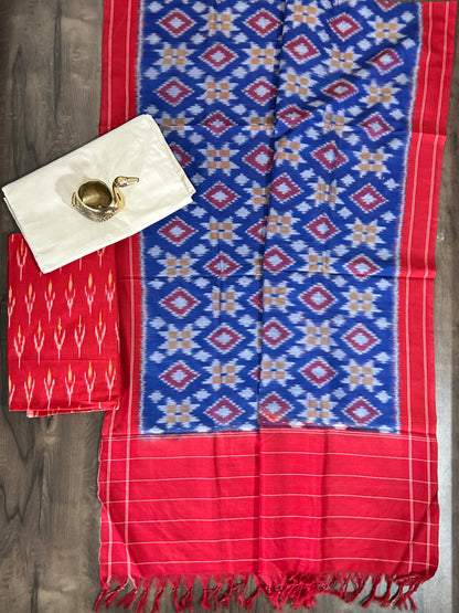 Double Ikat Cotton Dress Material