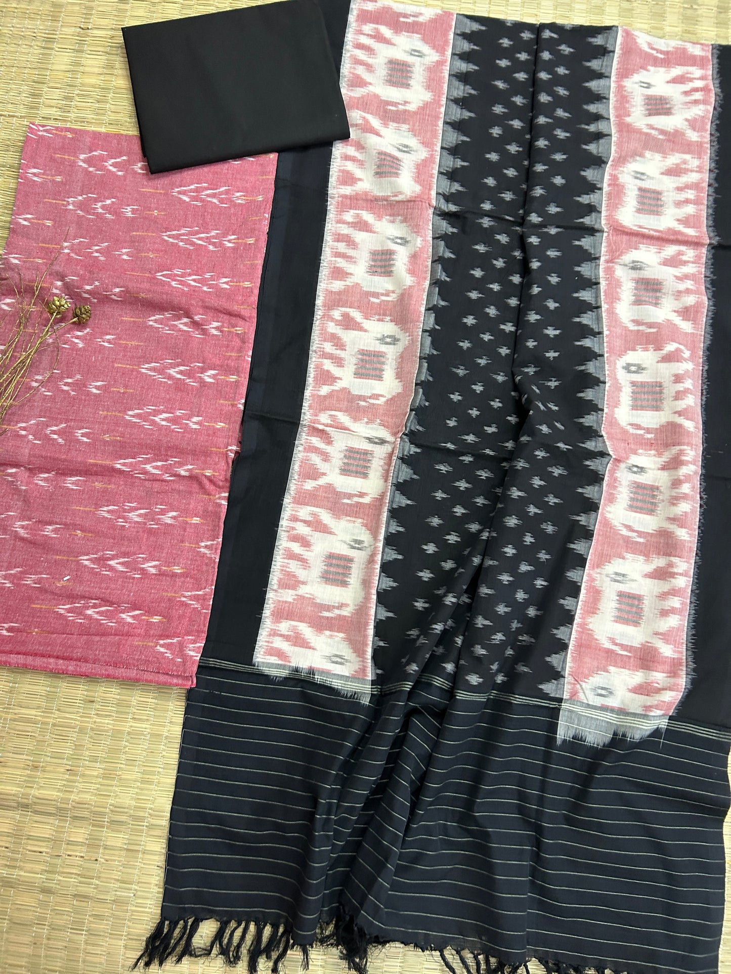 Double Ikat Cotton Dress Material