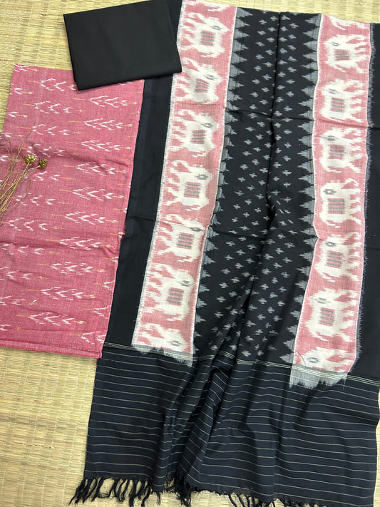 Double Ikat Cotton Dress Material