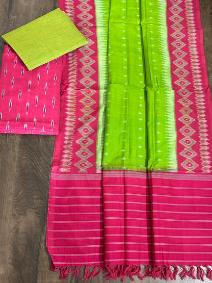 Double Ikat Cotton Dress Material