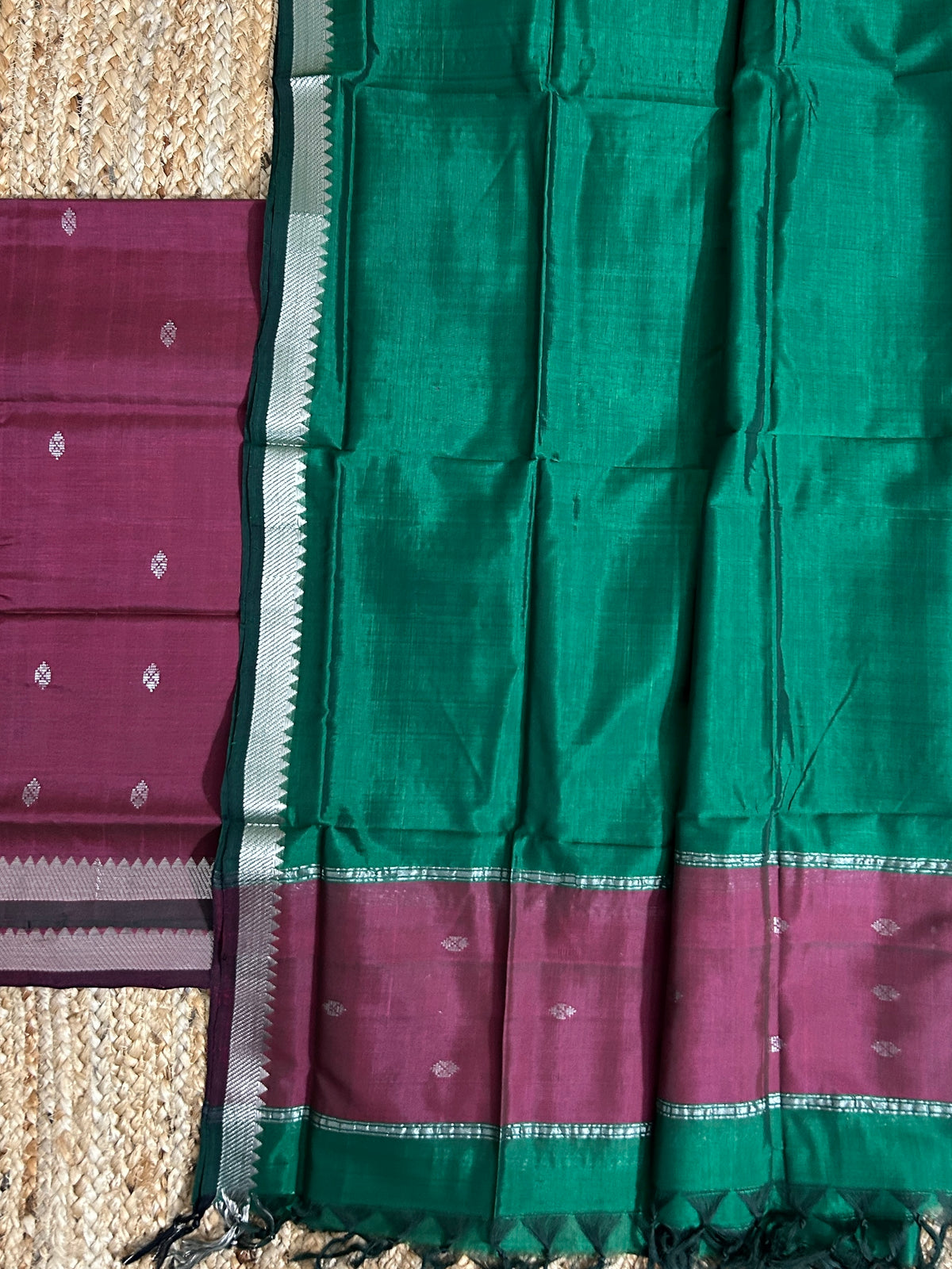 Mangalagiri Silk Cotton Dress Material