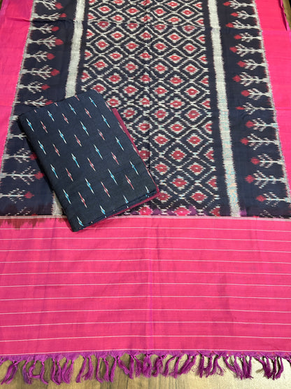 Double Ikat Cotton Dress Material