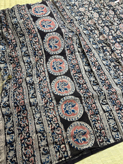 Kalamkari Cotton Saree with Blouse