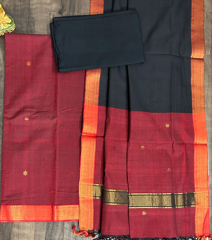 Handloom Mangalgiri Cotton Dress Material *