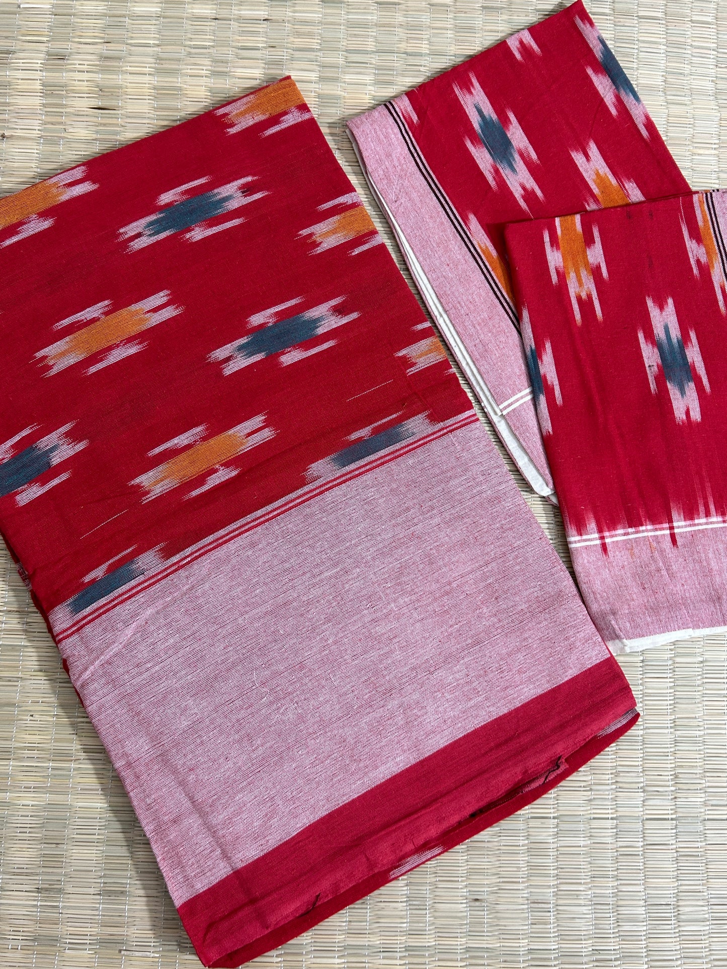 Ikat Double Cot Cotton Bedsheet