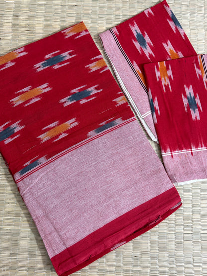 Ikat Double Cot Cotton Bedsheet