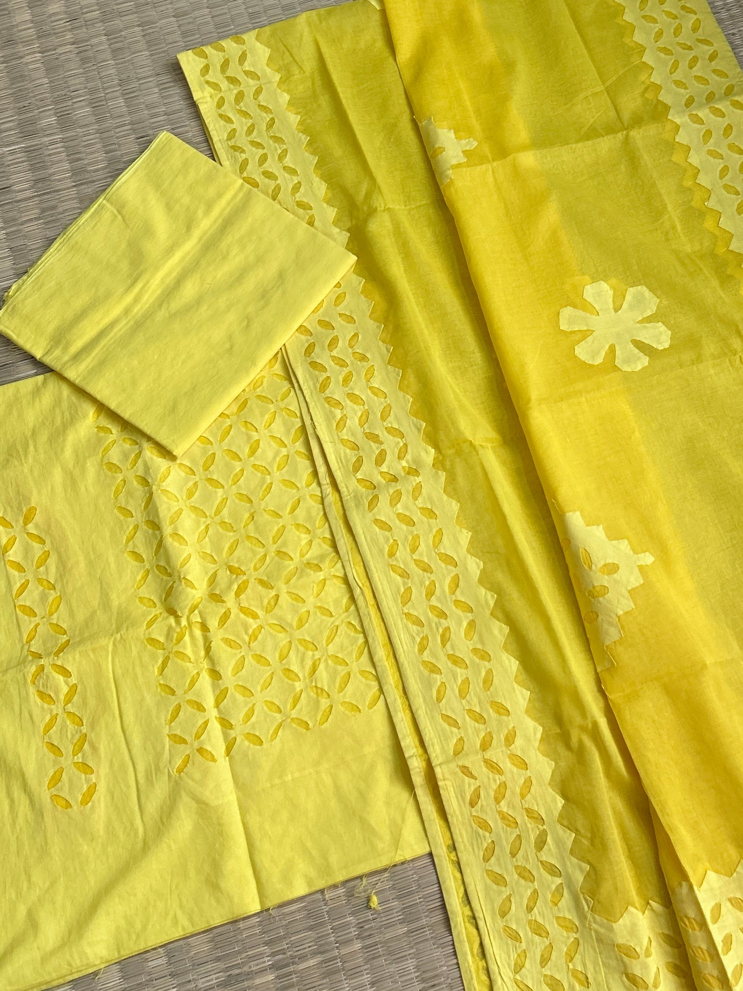 Appliqué Work Cotton Dress Material