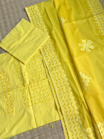 Appliqué Work Cotton Dress Material