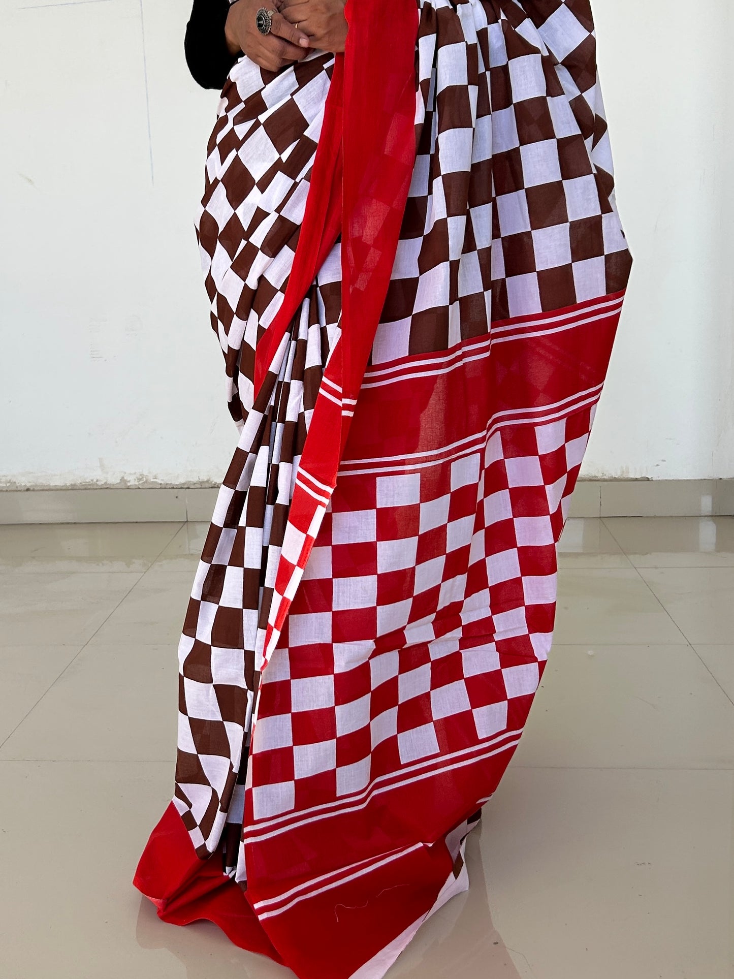 Hand Block Print Cotton Saree with Blouse