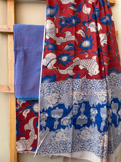 Kalamkari Cotton Dress Material