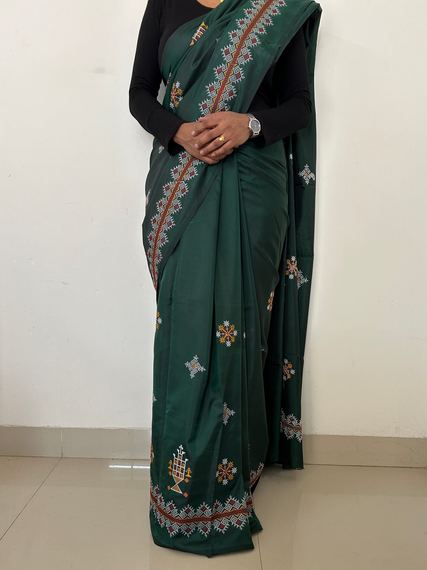 Kasuti Work Silk Saree with Blouse