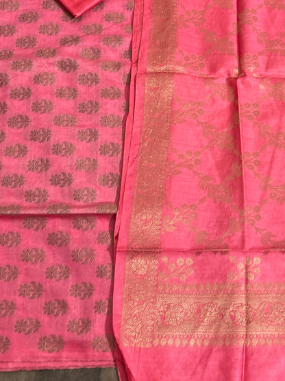 Banarasi Silk Cotton Dress Material