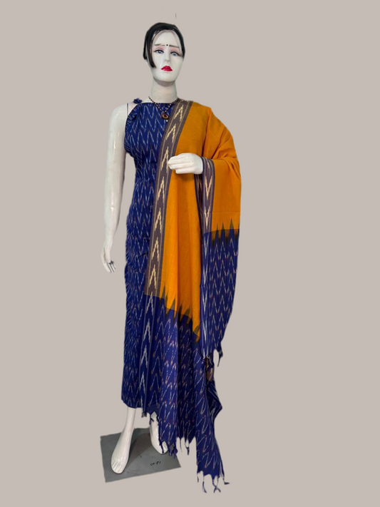 Ikat Cotton Dress Material