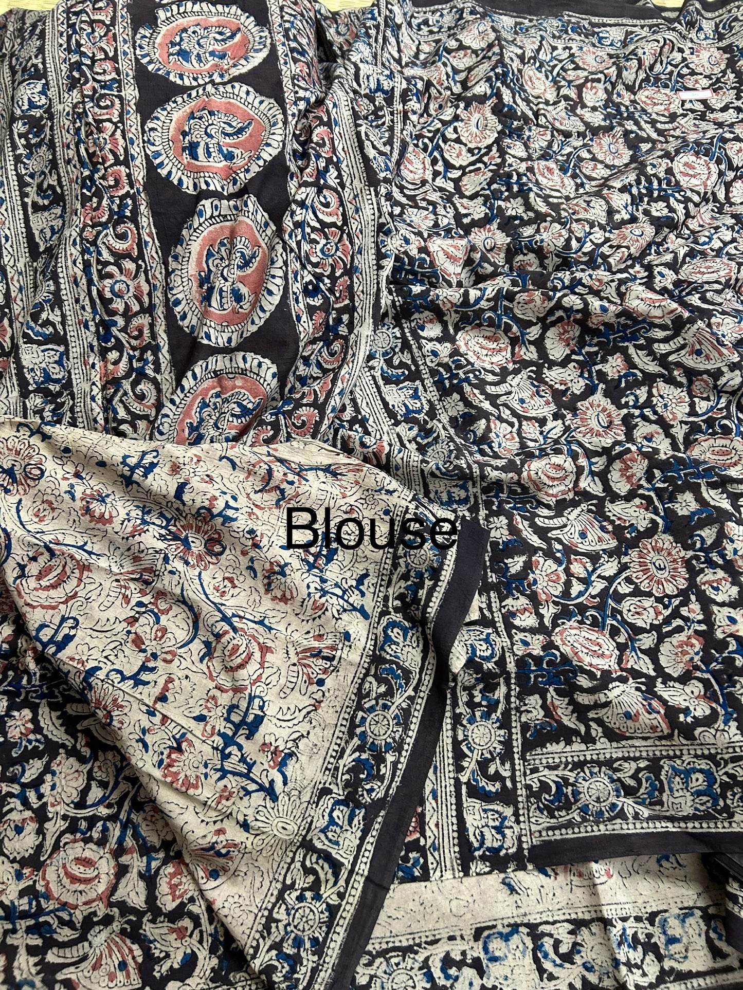 Kalamkari Cotton Saree with Blouse