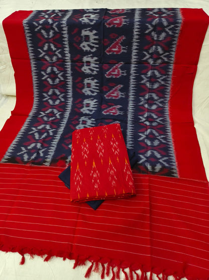 Double Ikat Cotton Dress Material