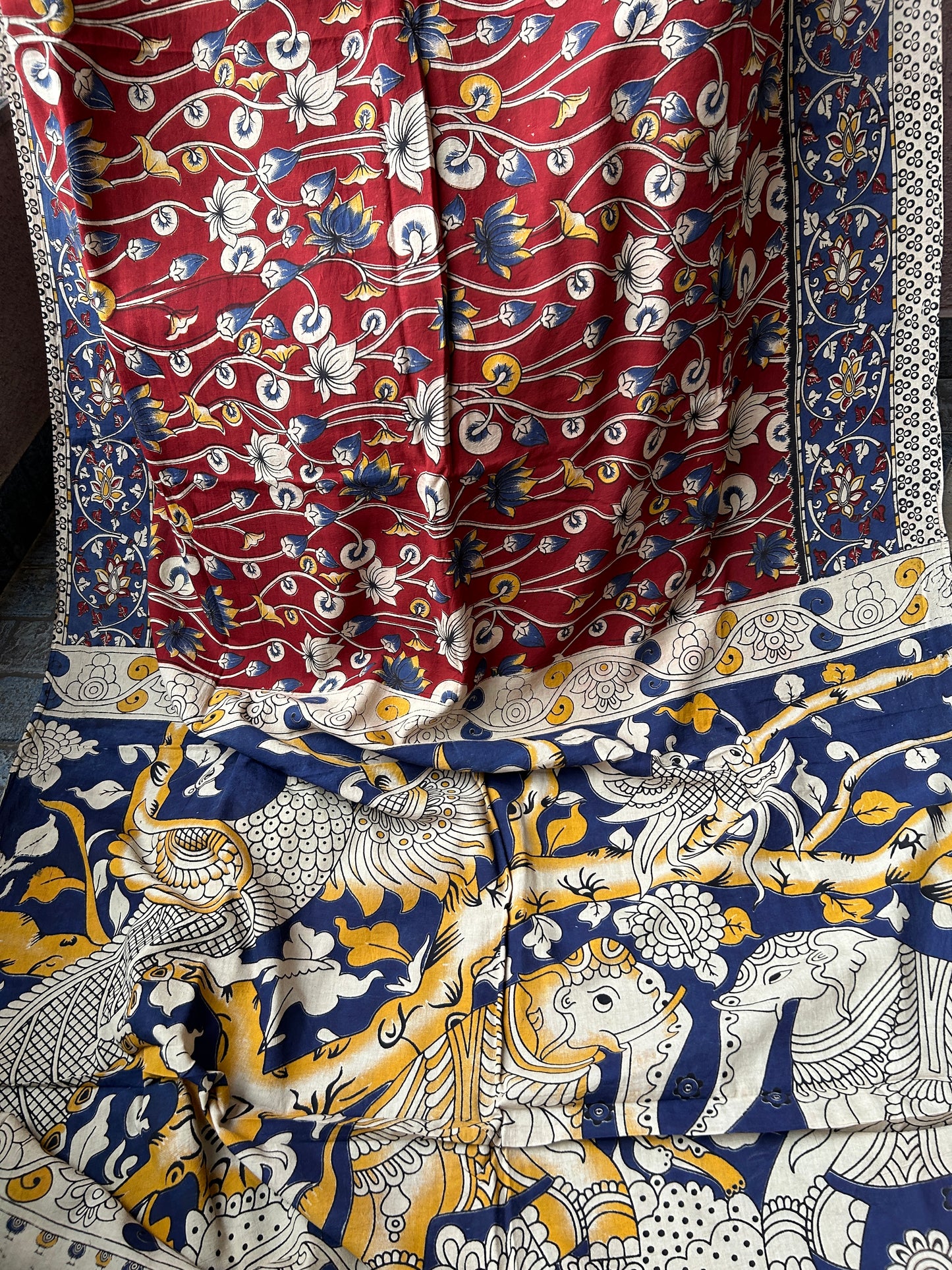 15 Kalamkari Cotton Saree with Blouse *