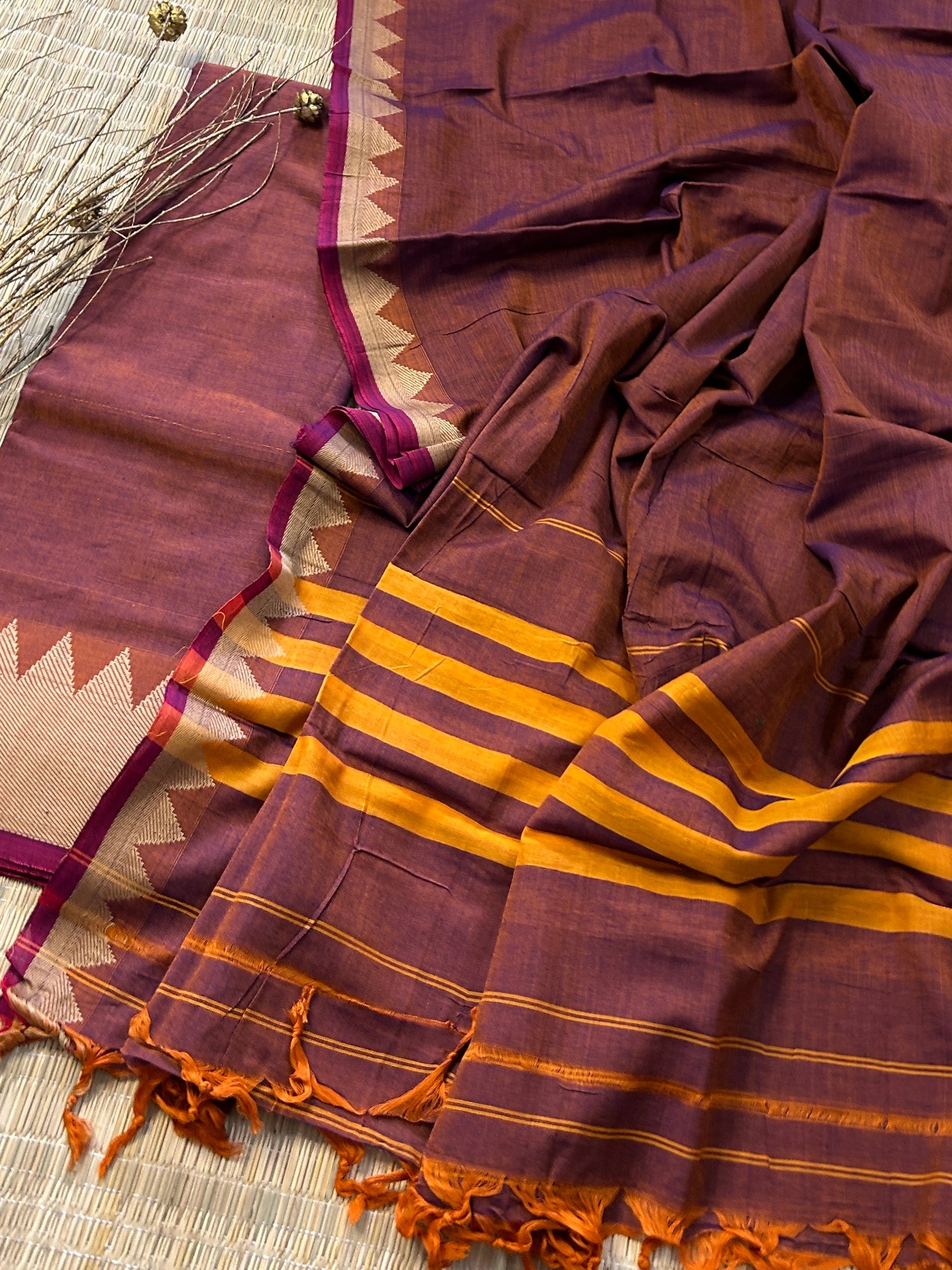 Narayanpeth Cotton Dress Material with Woven Border
