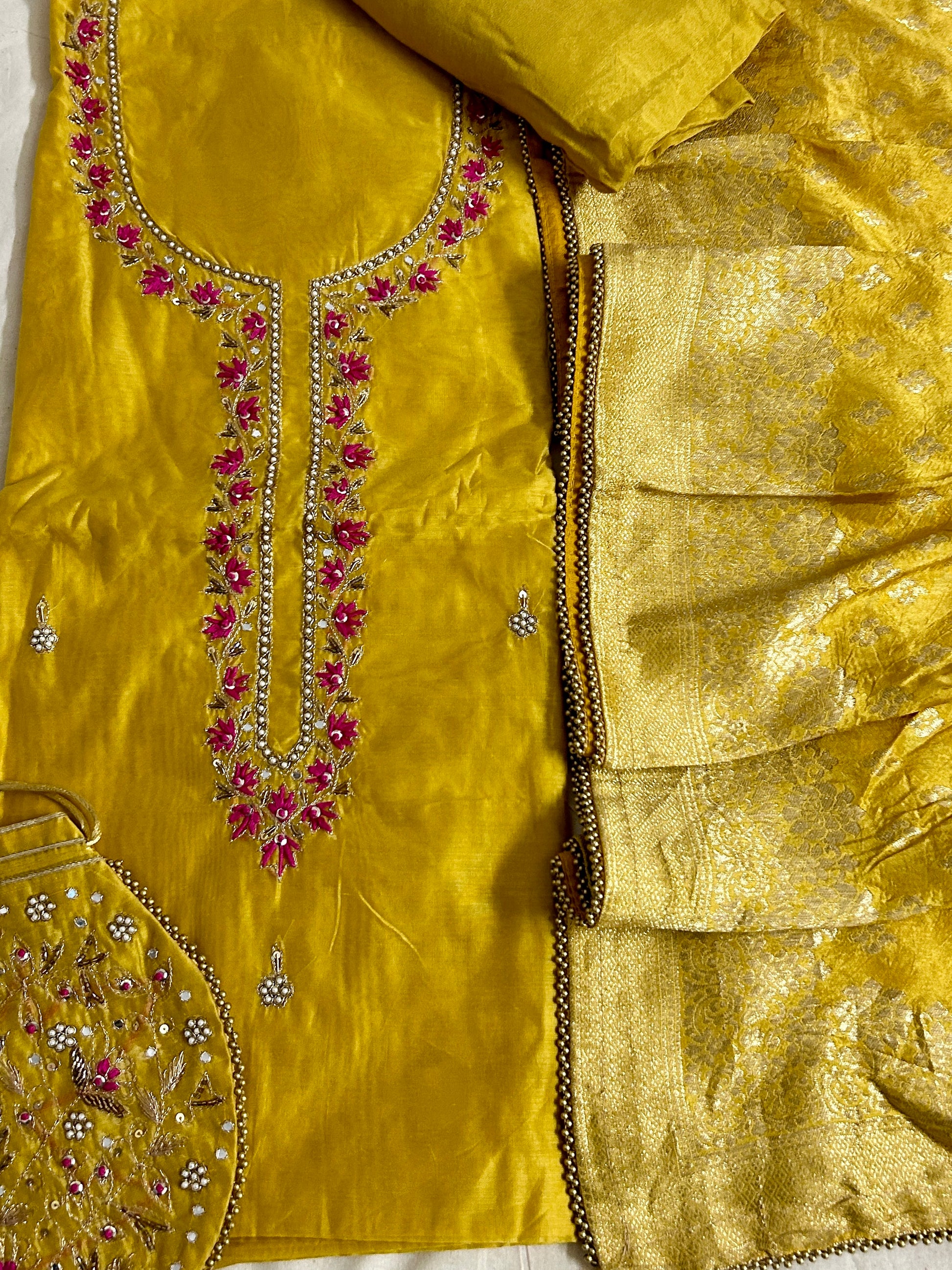 Banarasi Dress Material with Matching Potli RKG SHOPPING Banarasi Dress Material with Matching Potli RKG SHOPPING