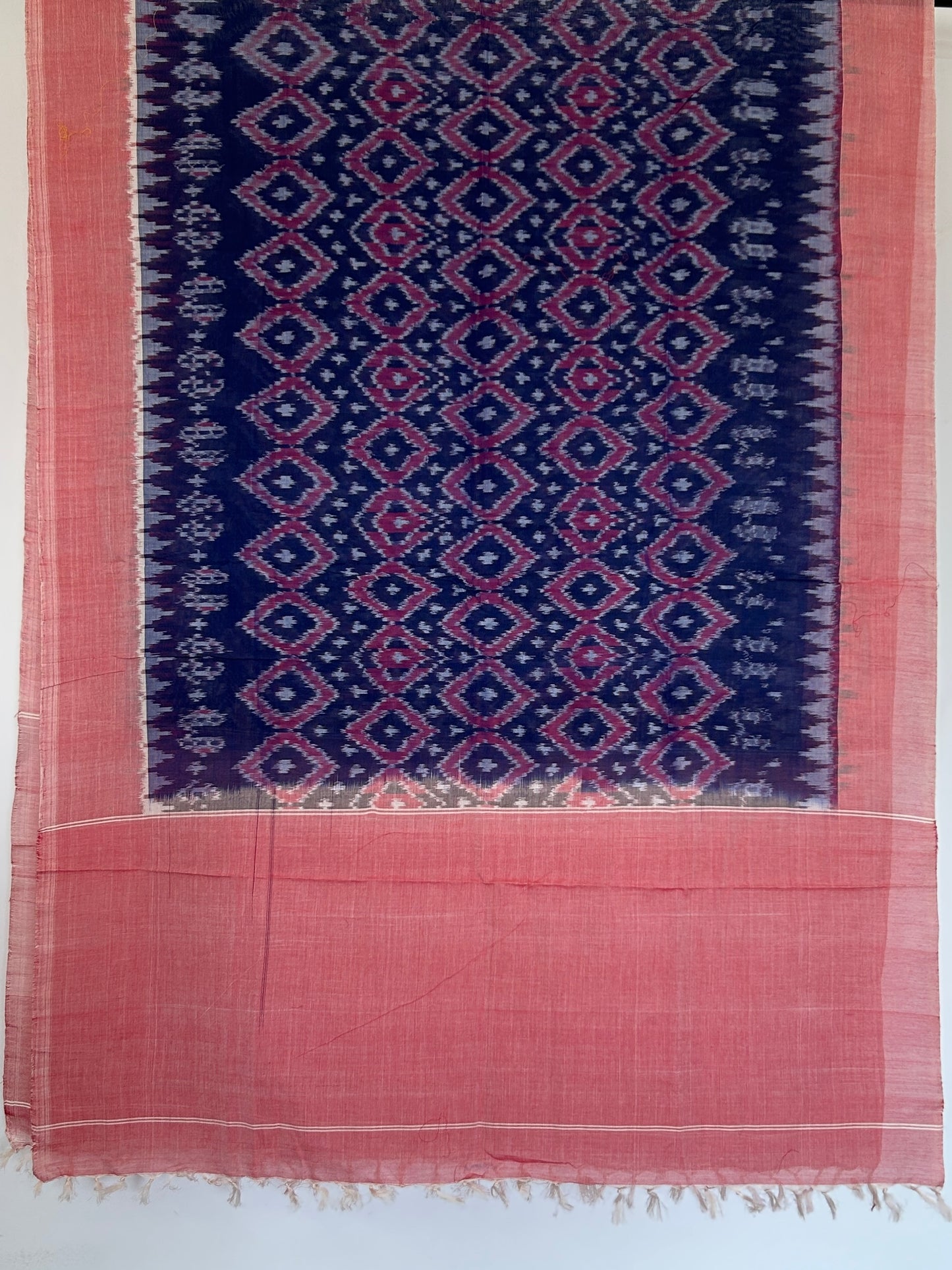 Ikat Mercerized Cotton Dupatta