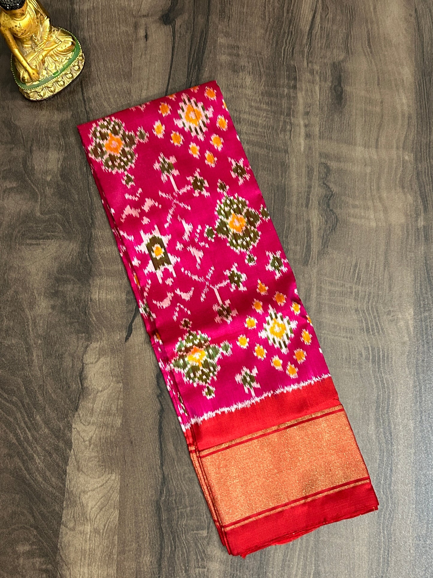 Pochampally Pure Silk Dupatta with Patola Motives