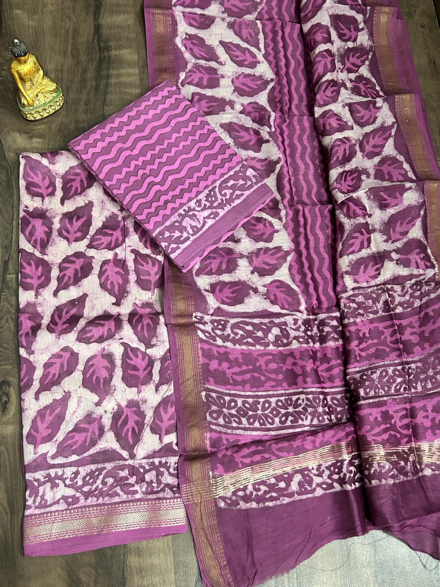 Hand BlockPrint Maheshwari Silk Cotton Dress Material