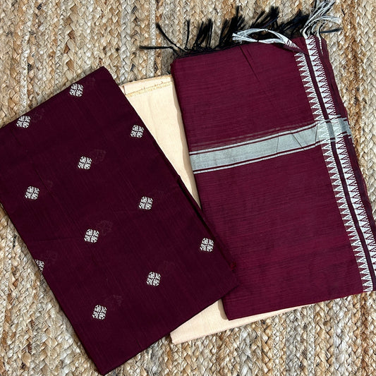 Blend Cotton Silk Dress Material