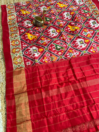 Pochampally Pure Silk Narikunj Dupatta