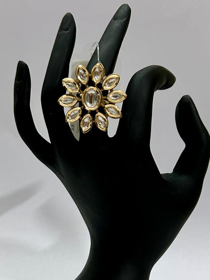 Kundan Cocktail Finger Ring