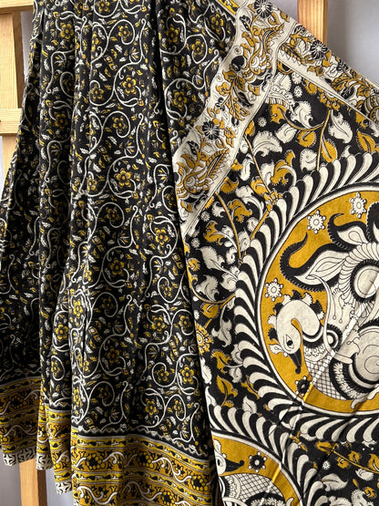 Kalamkari Cotton Saree with Blouse