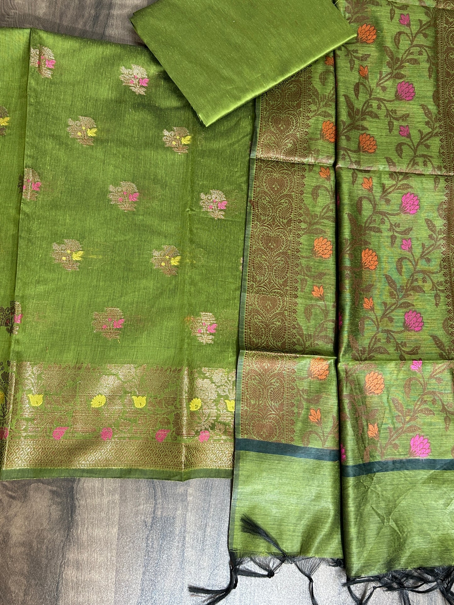 Banarasi Cotton Silk Dress Material